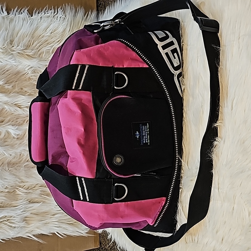 OGIO Half Dome Duffle Bag in Pink Fuschia & Black